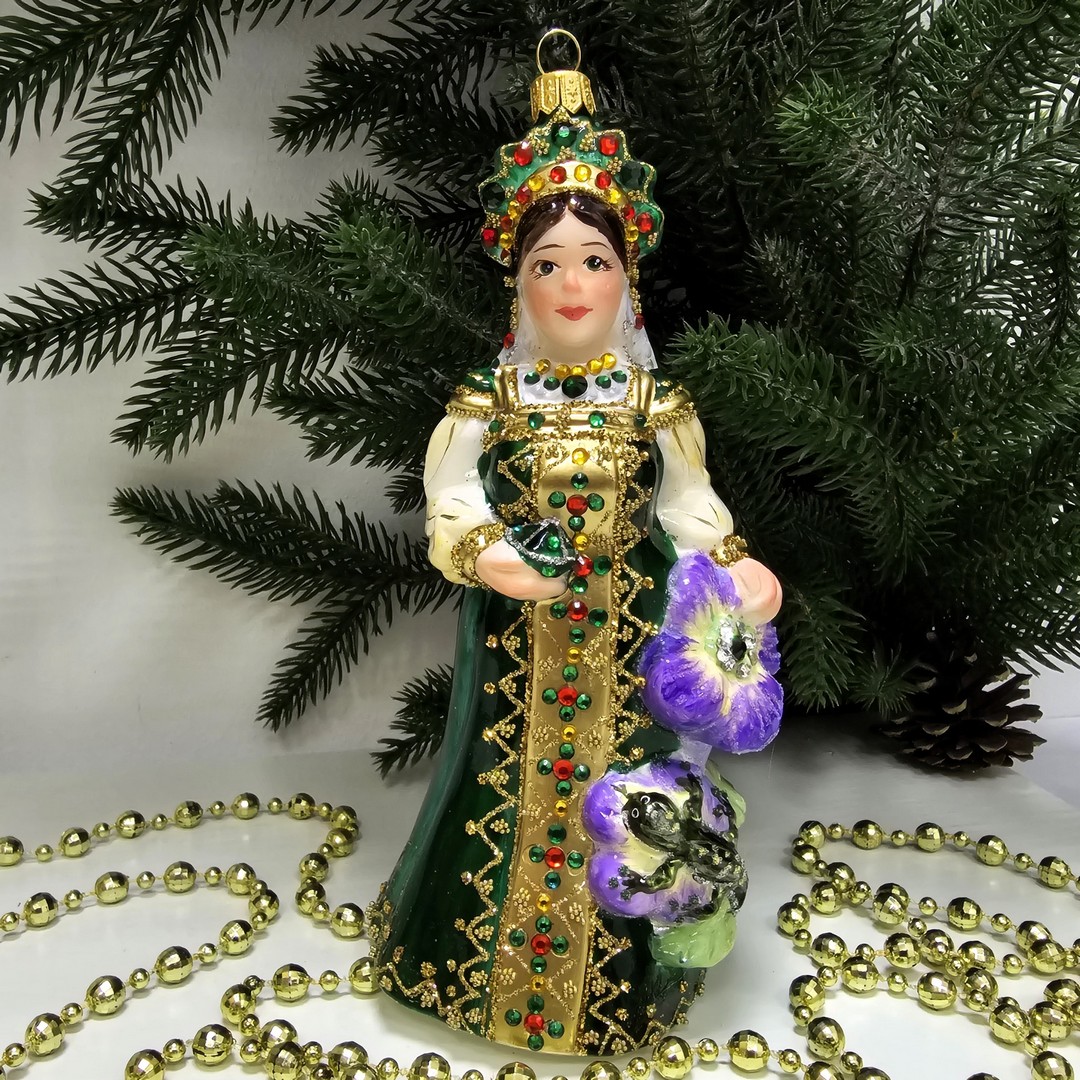 фото Стеклянная елочная игрушка Хозяйка Медной горы