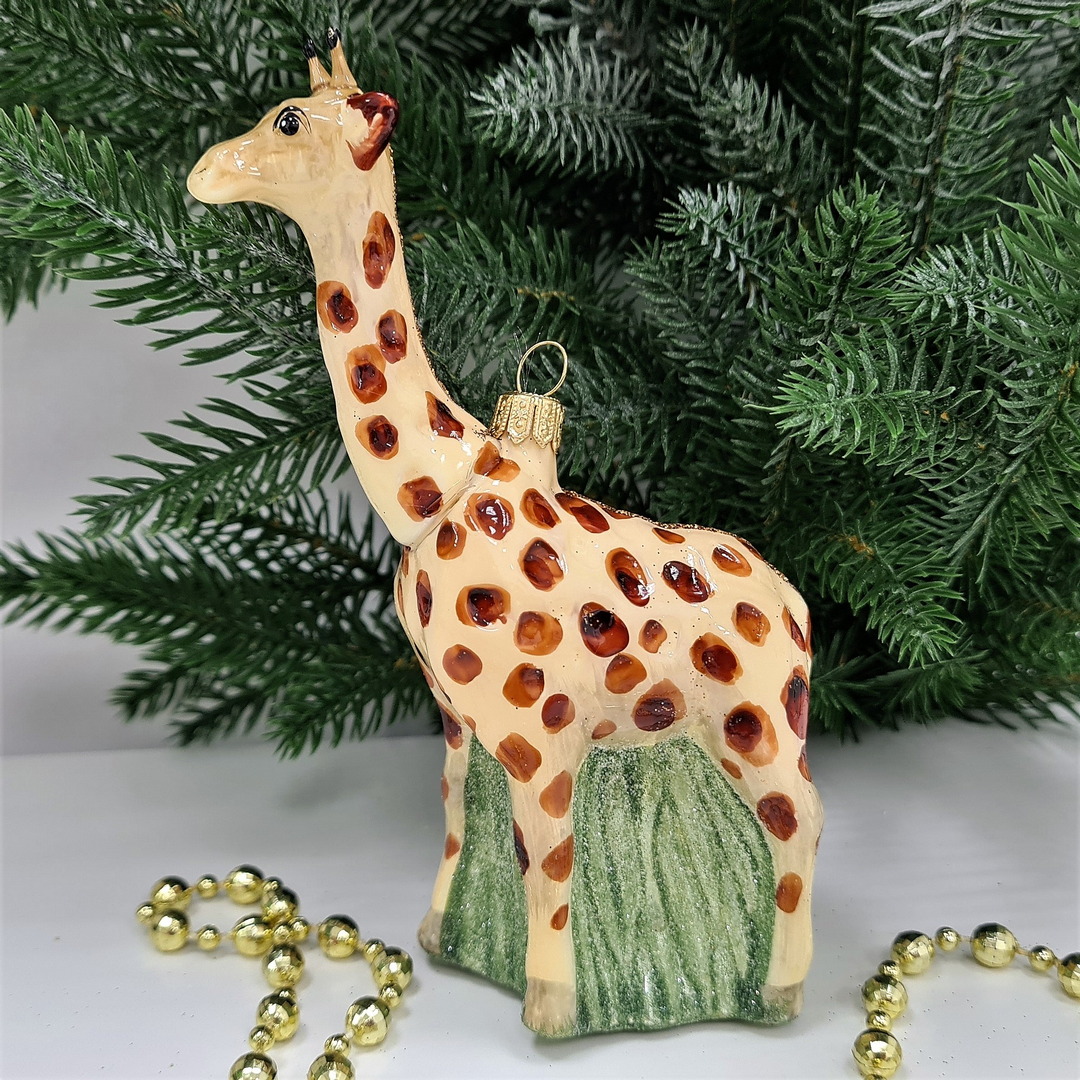 фото Стеклянная елочная игрушка Жираф