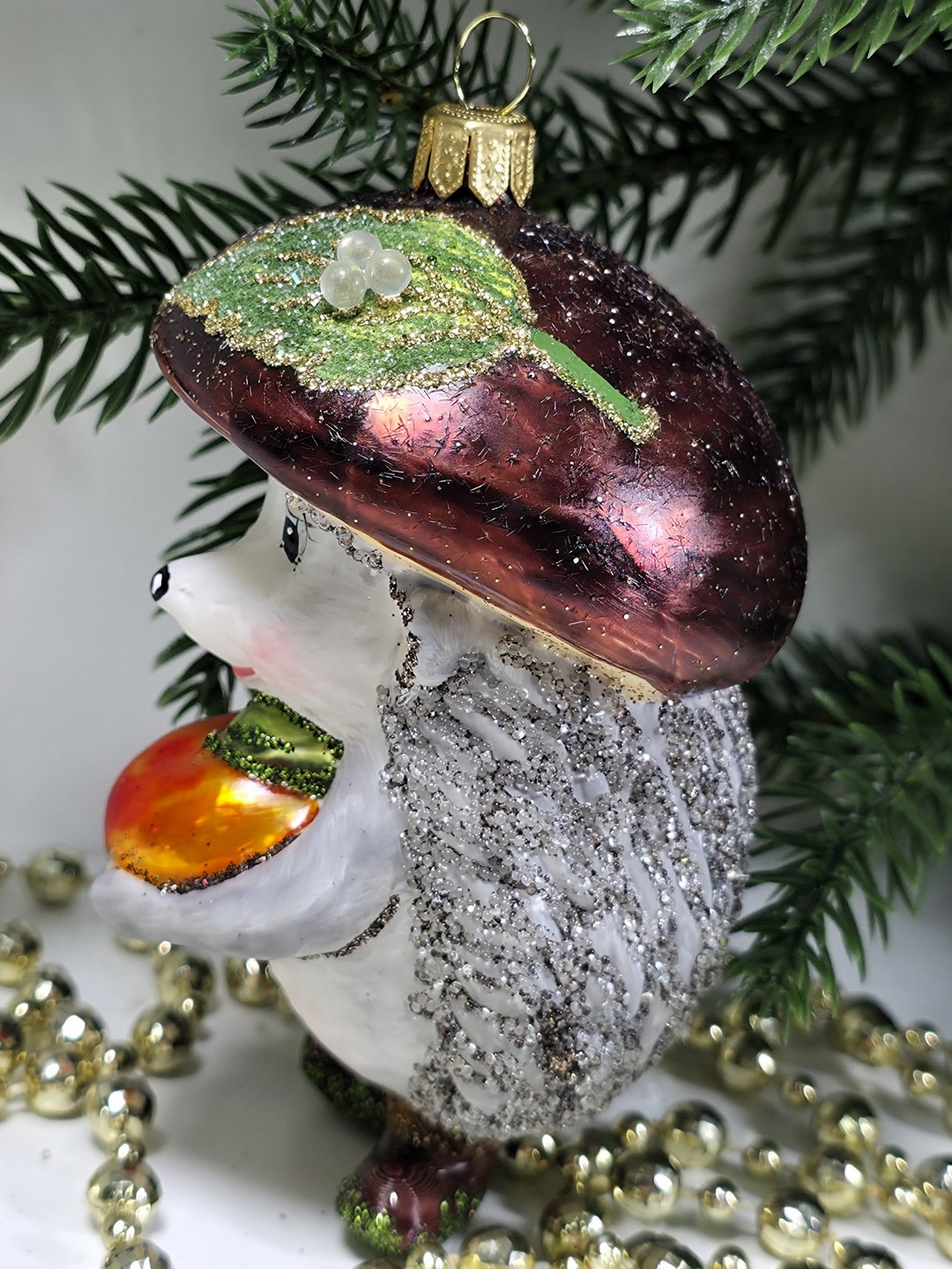 фото Irena-Co Ёлочная игрушка Ёжик грибок