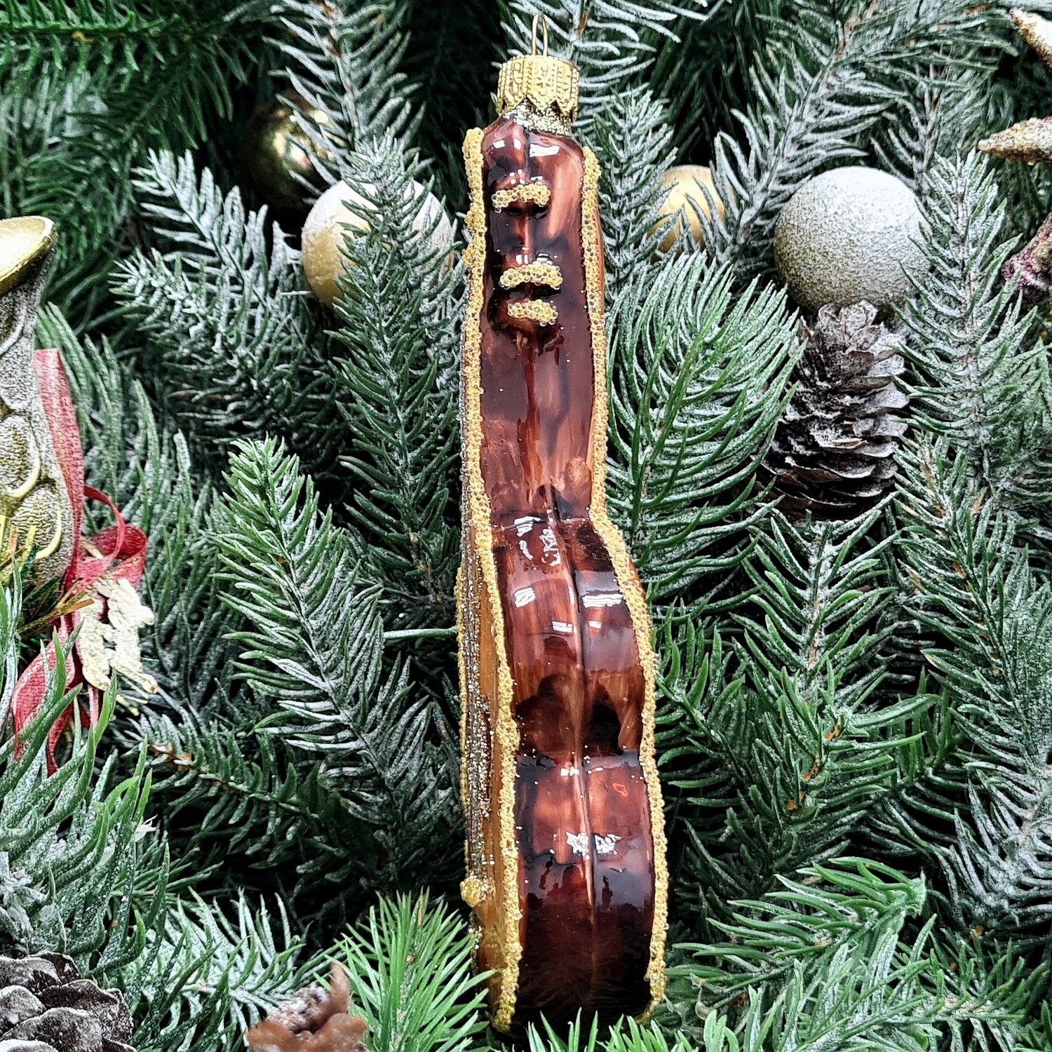 фото Стеклянная елочная игрушка Гитара