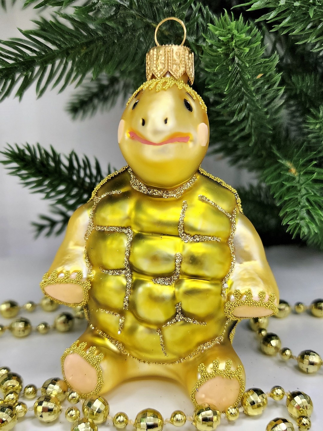 фото Стеклянная елочная игрушка Черепаха