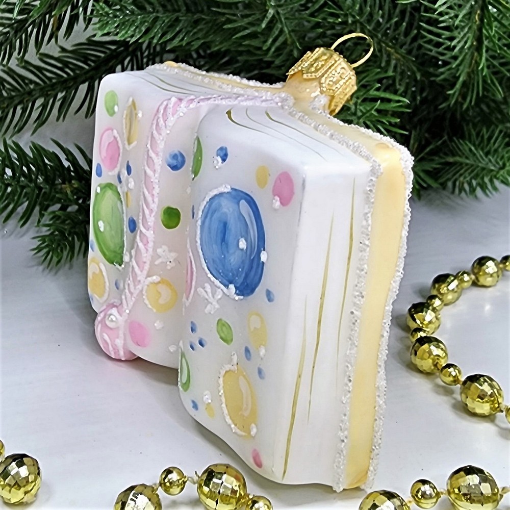 фото Стеклянная елочная игрушка Книжка детская