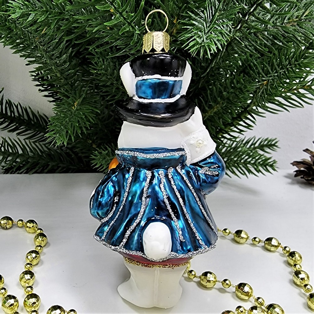 фото Стеклянная елочная игрушка Белый кролик из Алисы