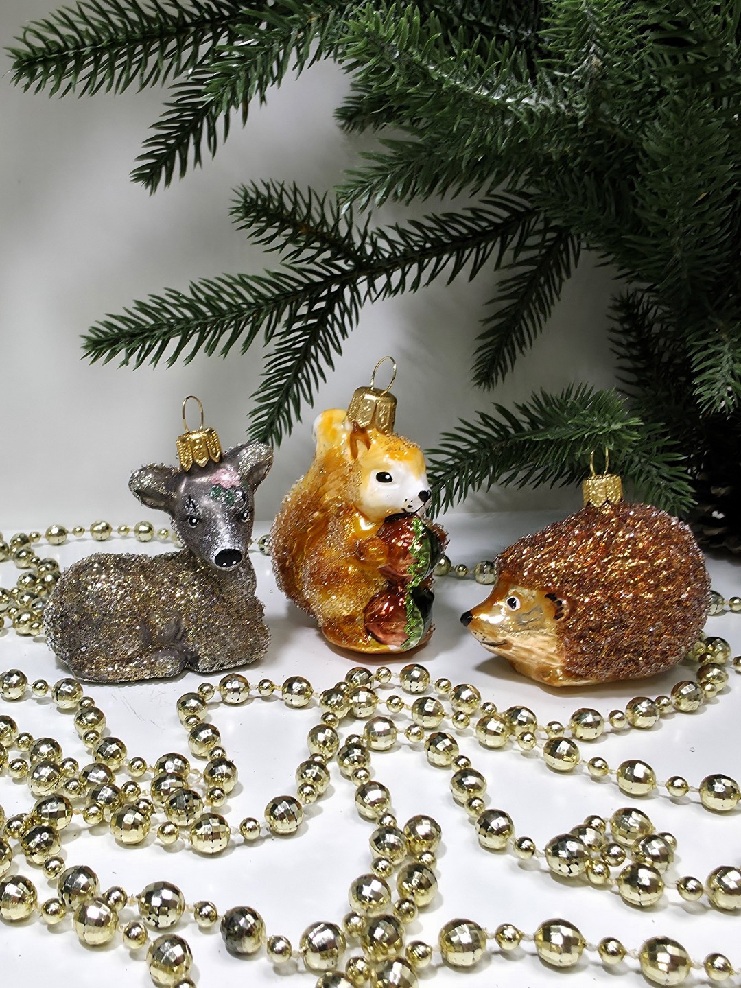 фото Набор ёлочных игрушек Белочка, ежик и олененок