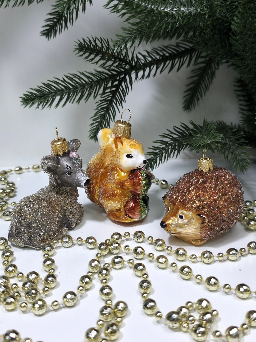 фото Набор ёлочных игрушек Белочка, ежик и олененок