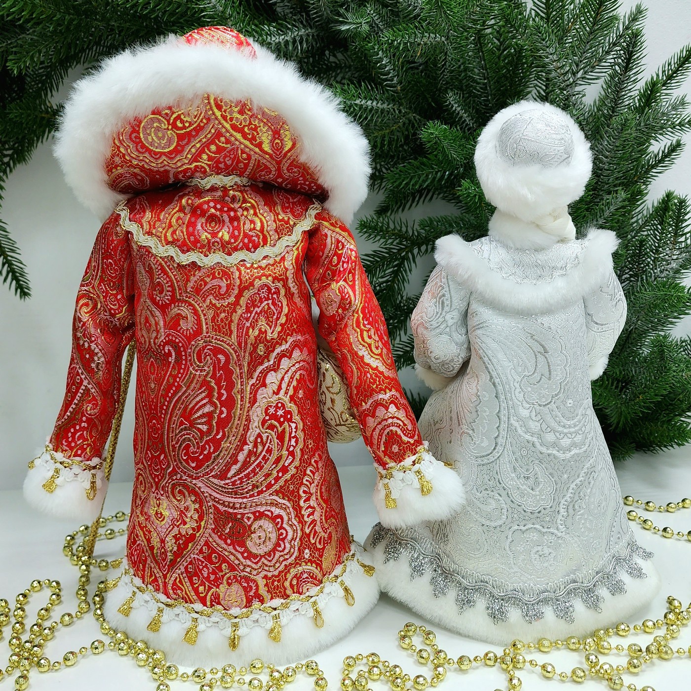 фото Набор Дед Мороз 34 см и Снегурочка 29 см №121
