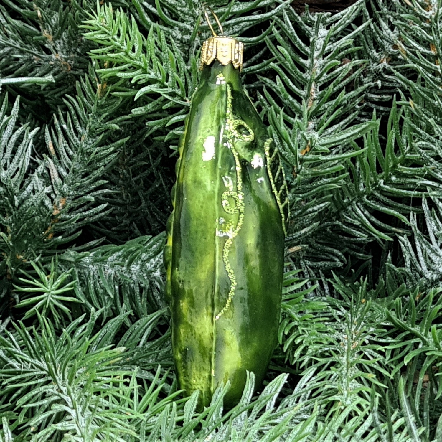 фото Стеклянная елочная игрушка Горох