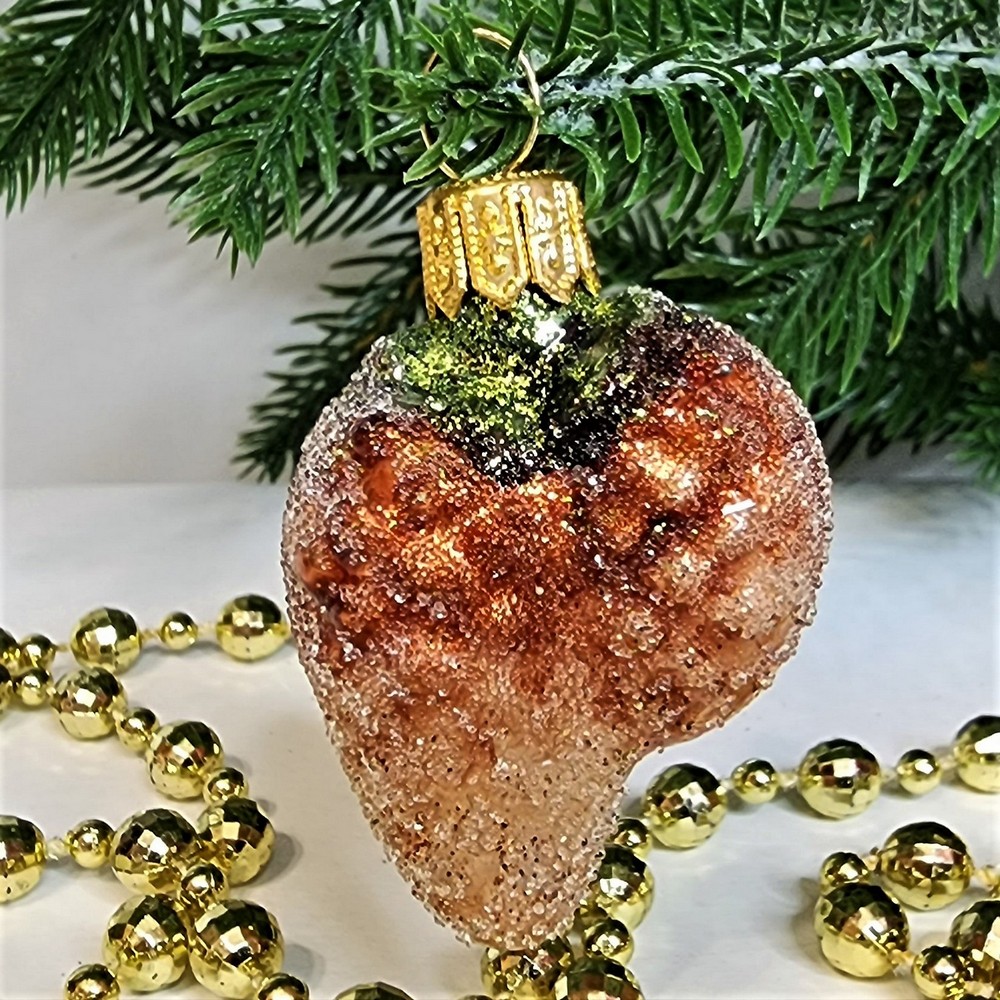 фото Стеклянная елочная игрушка Шишки малые