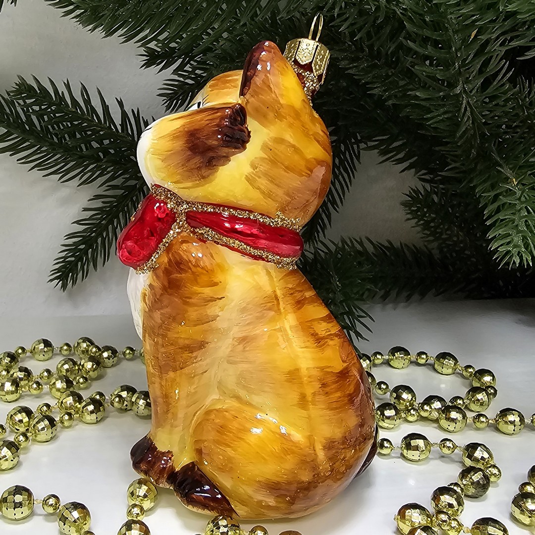 фото Стеклянная елочная игрушка Киса Мэри