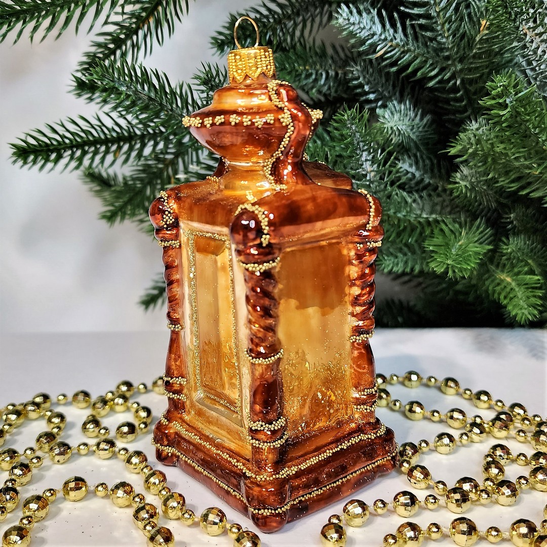 фото Стеклянная елочная игрушка Часы напольные