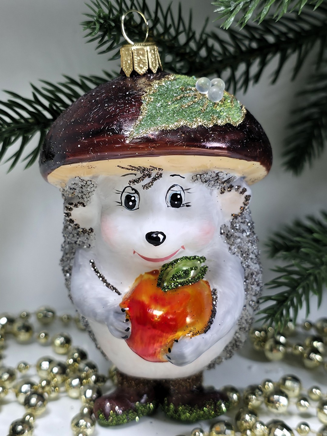 фото Irena-Co Ёлочная игрушка Ёжик грибок