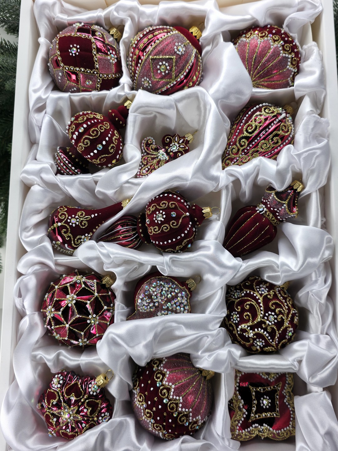 фото Набор ёлочных игрушек Бордо