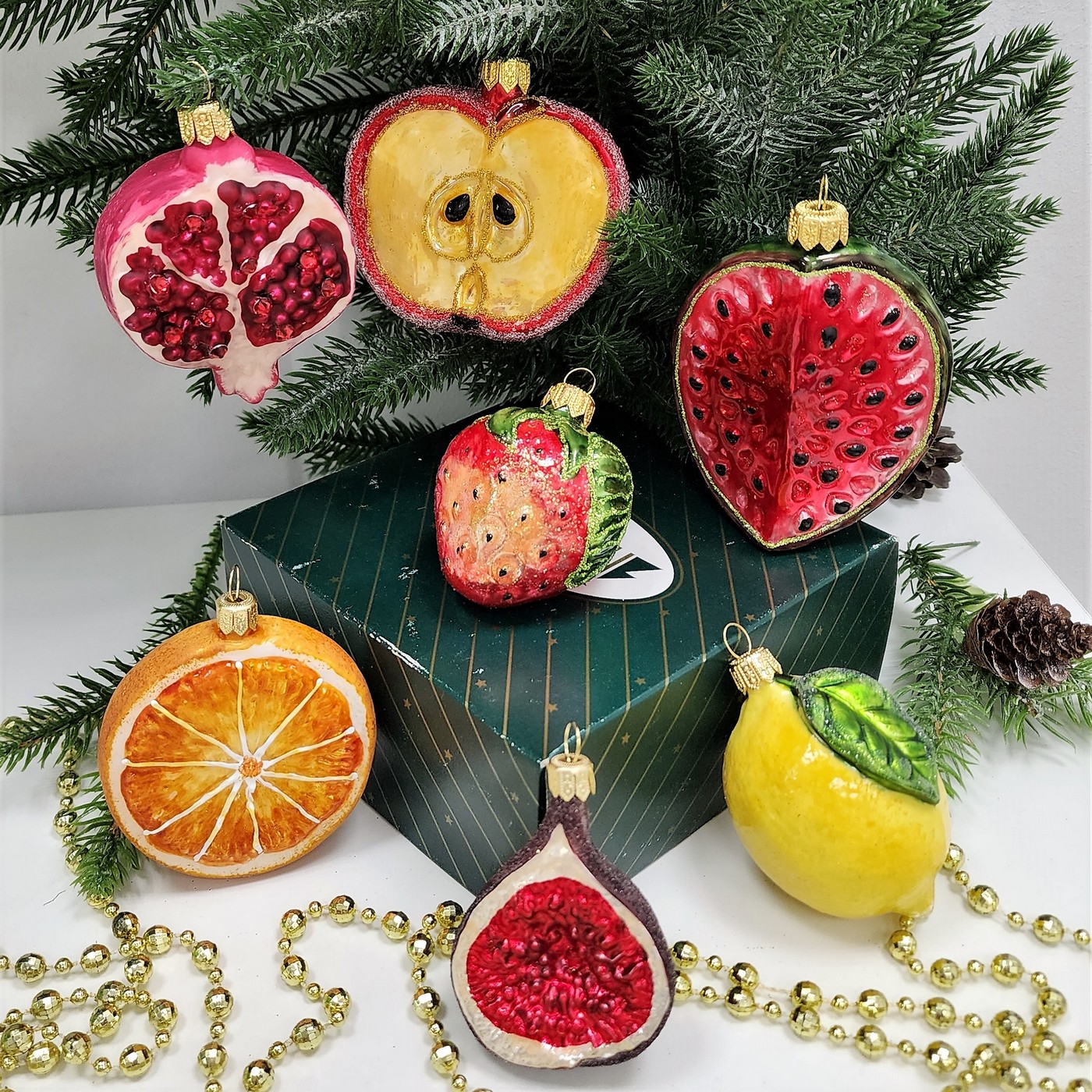 фото Набор ёлочных игрушек Фрукты-7