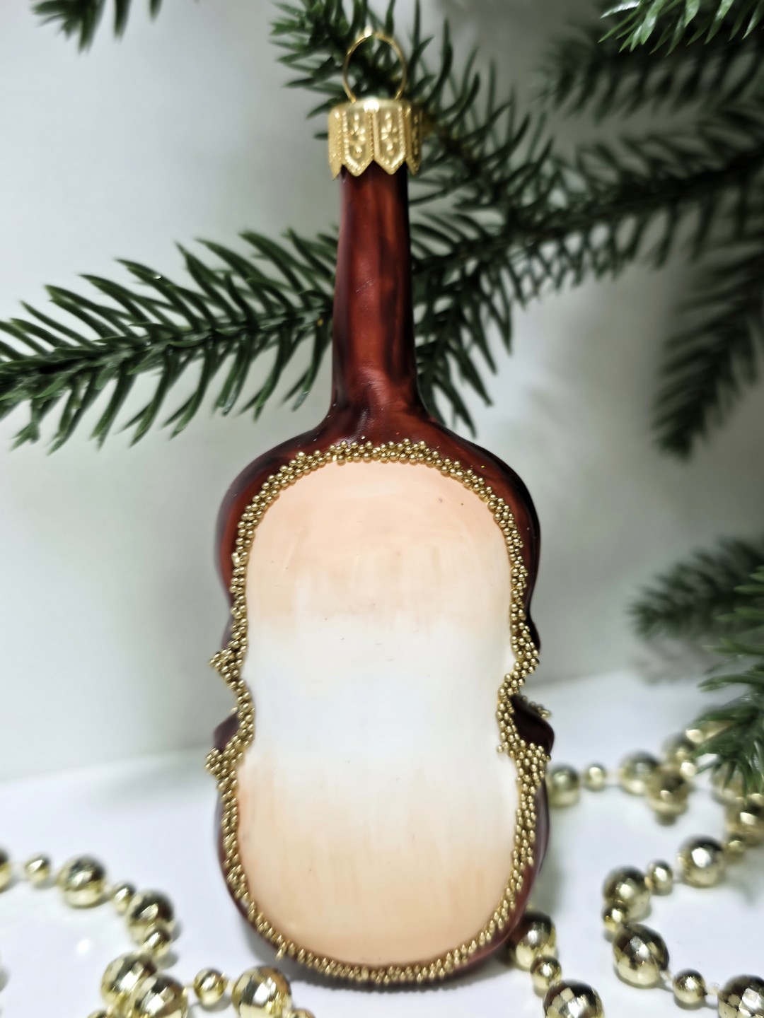 фото Стеклянная елочная игрушка Скрипка