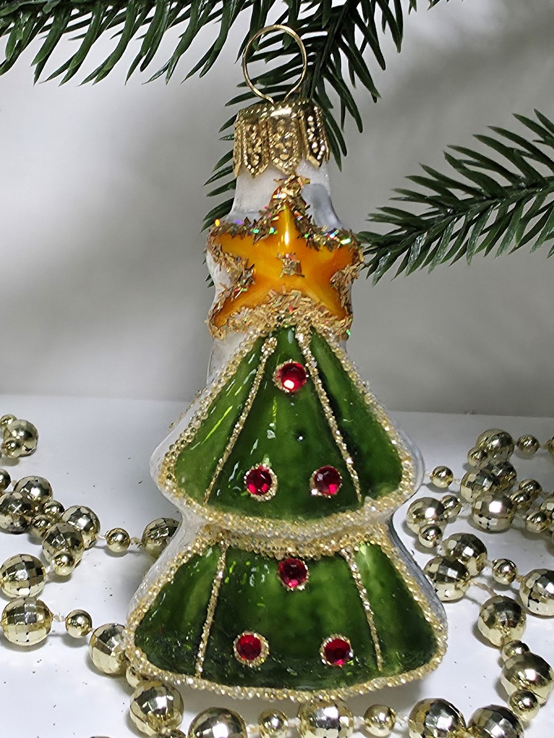 фото Стеклянная елочная игрушка Елочка
