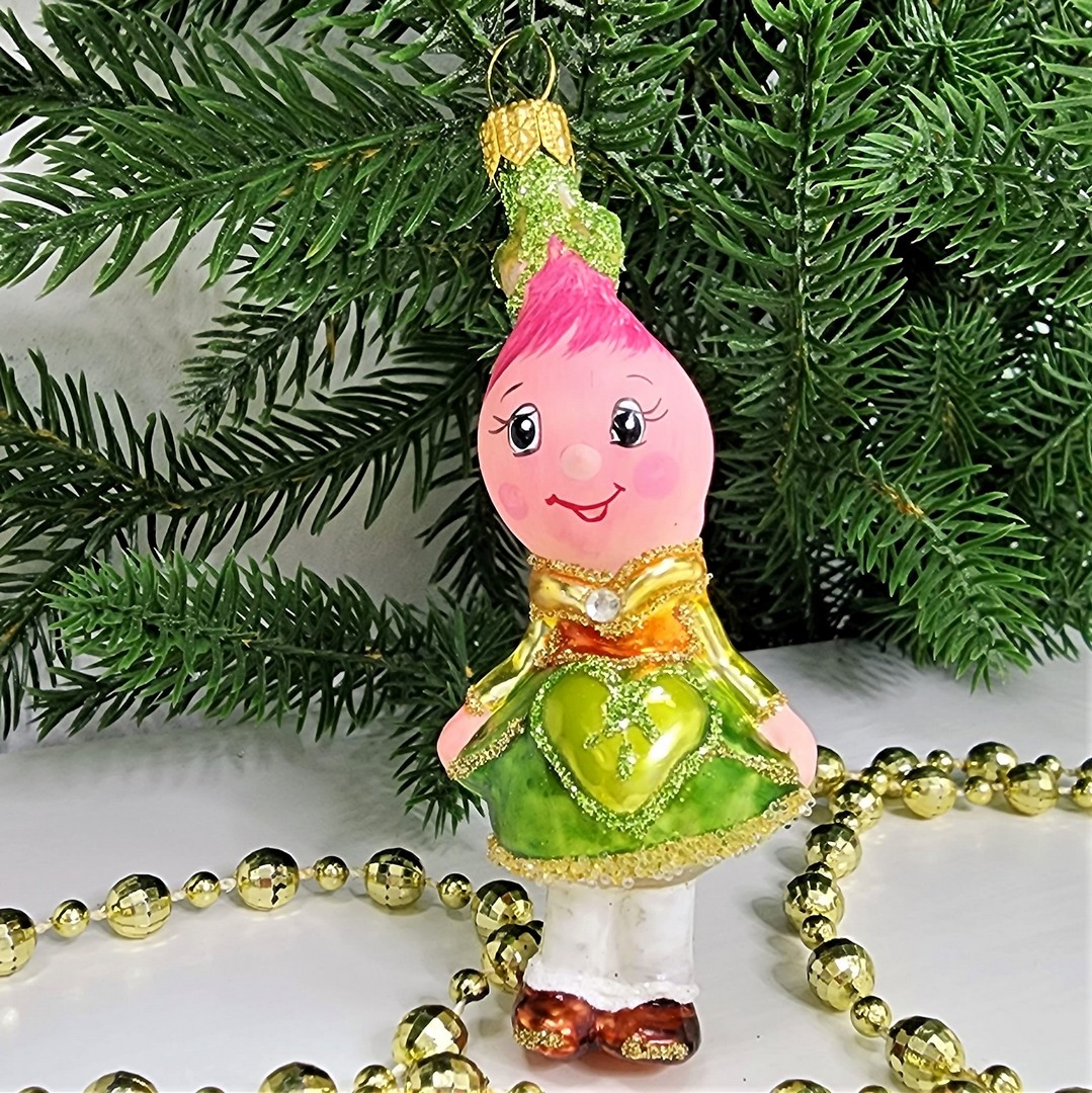 фото Стеклянная елочная игрушка Редиска
