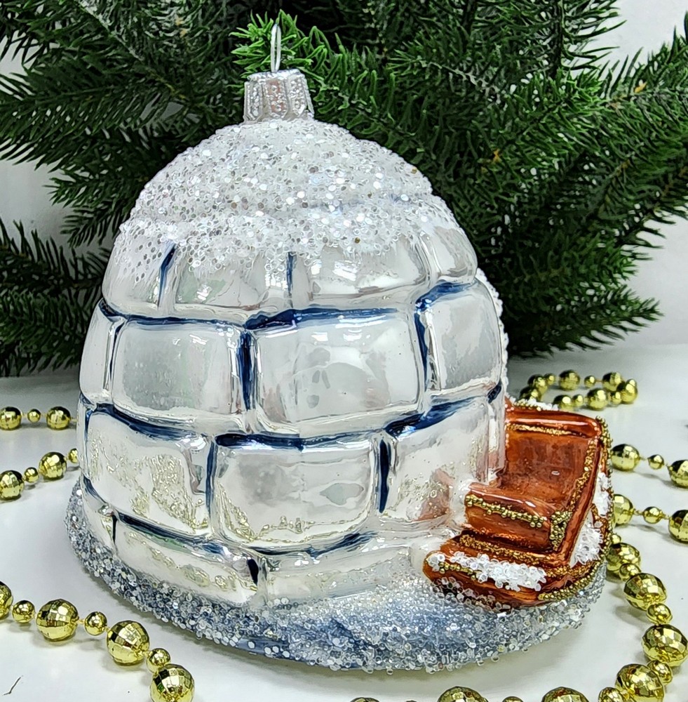 фото Стеклянная елочная игрушка Иглу