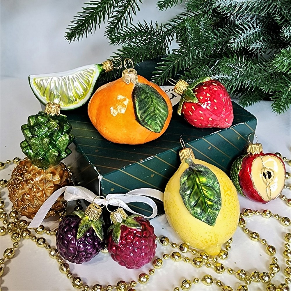 фото Набор ёлочных игрушек Фрукты-8