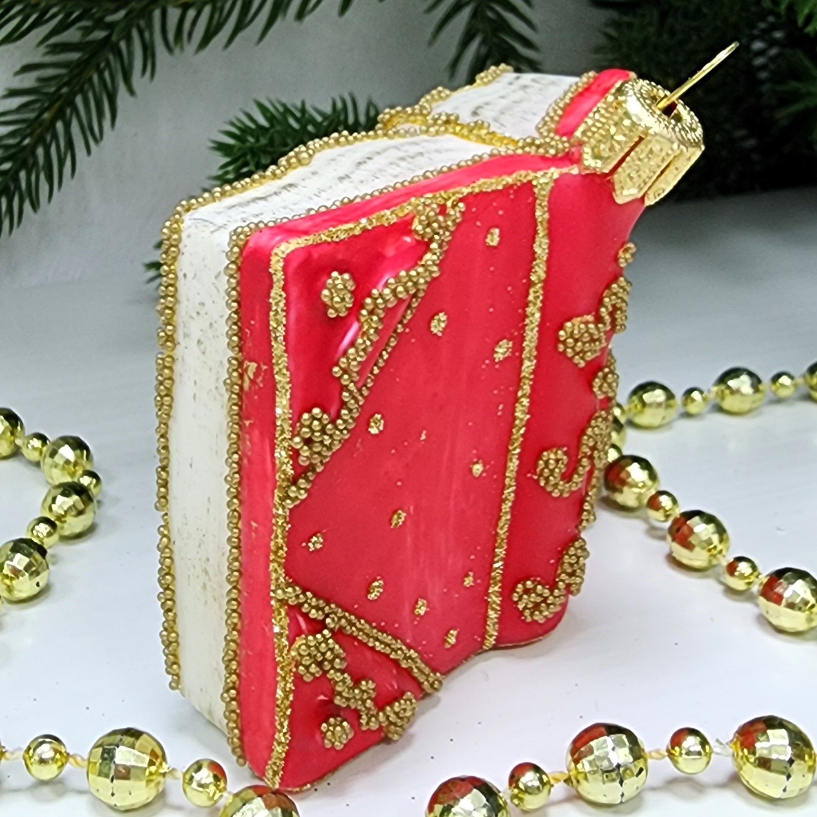 фото Стеклянная елочная игрушка Азбука