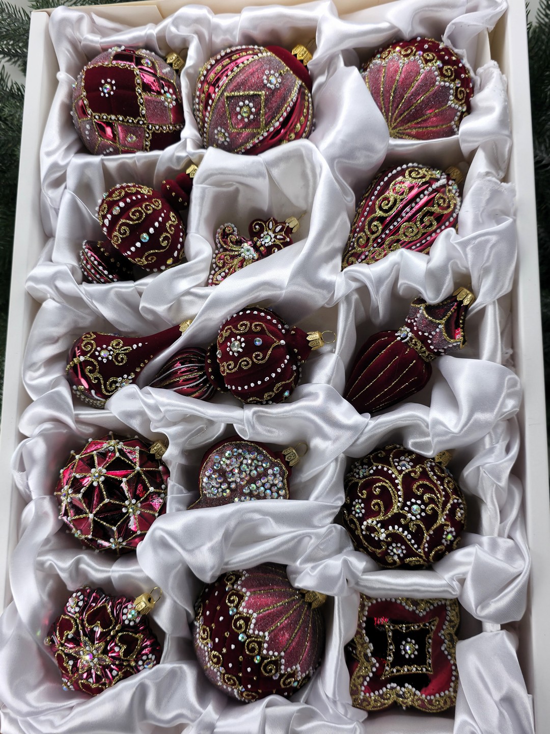 фото Набор ёлочных игрушек Бордо