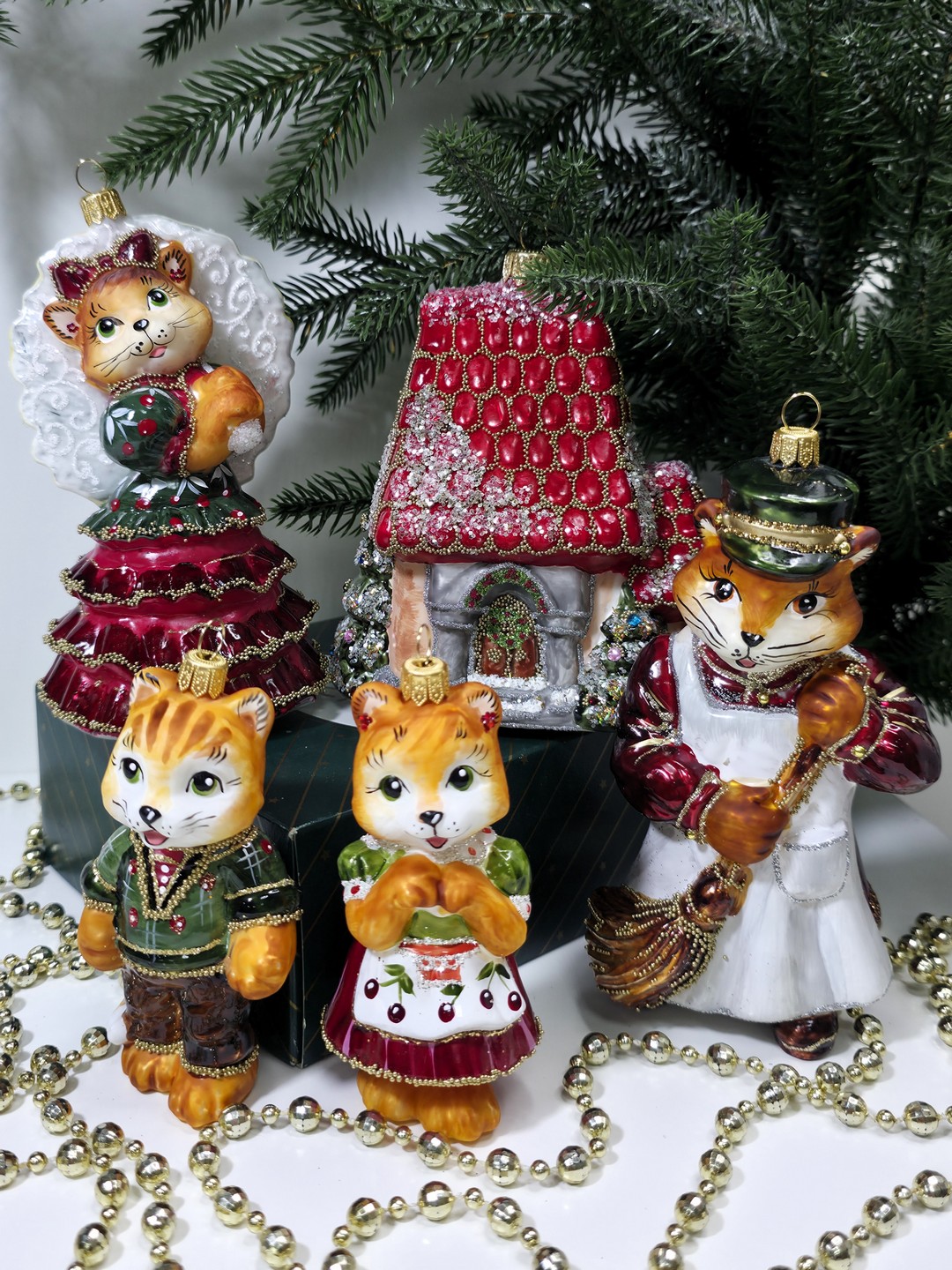 фото Набор ёлочных игрушек Кошкин дом