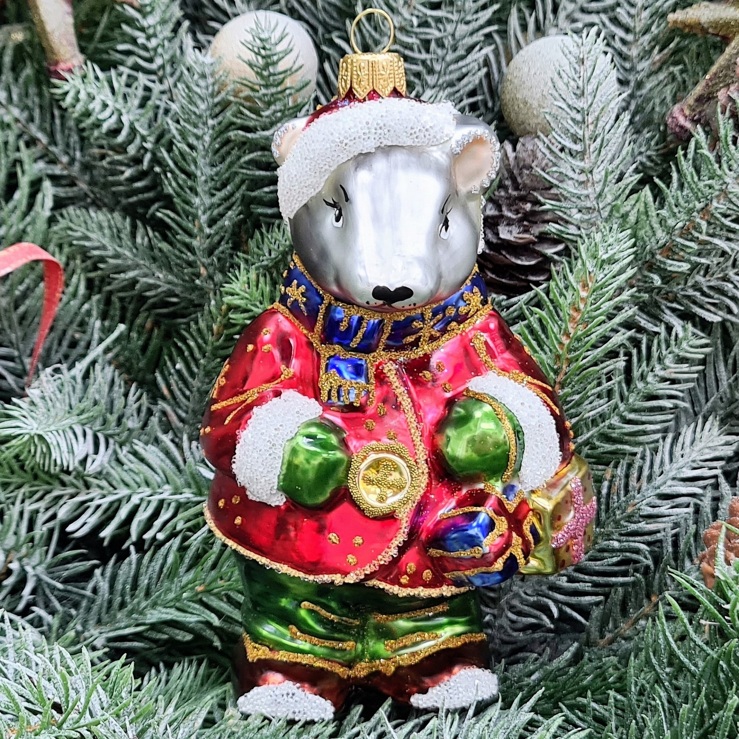 фото Стеклянная елочная игрушка Крыс