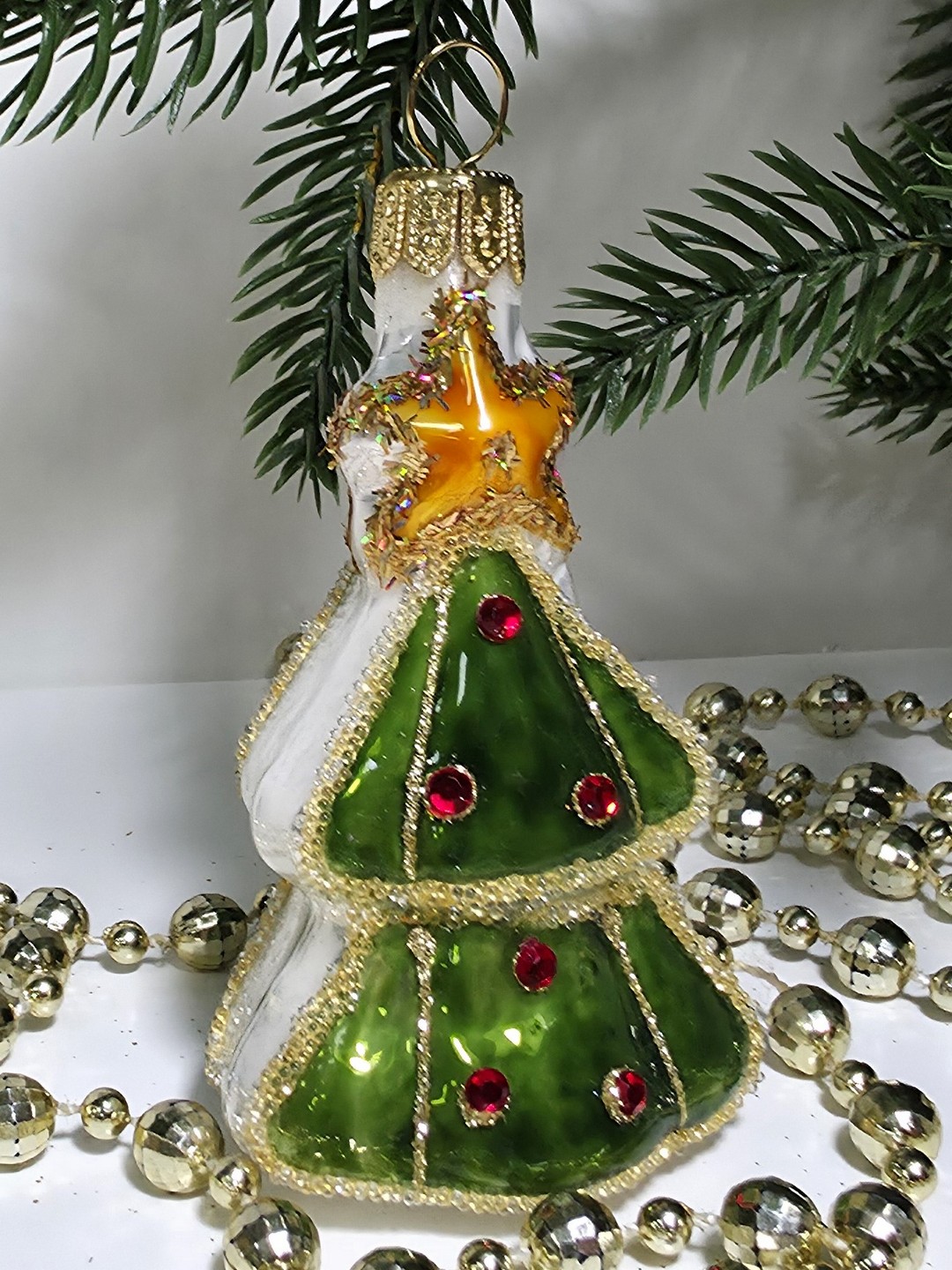 фото Стеклянная елочная игрушка Елочка
