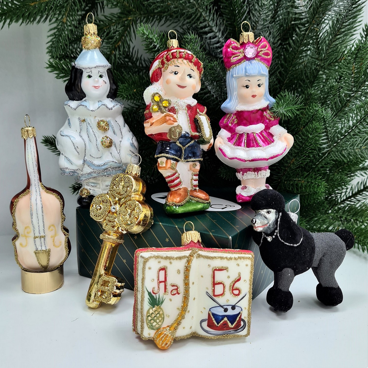 фото Набор ёлочных игрушек Буратино и золотой ключик