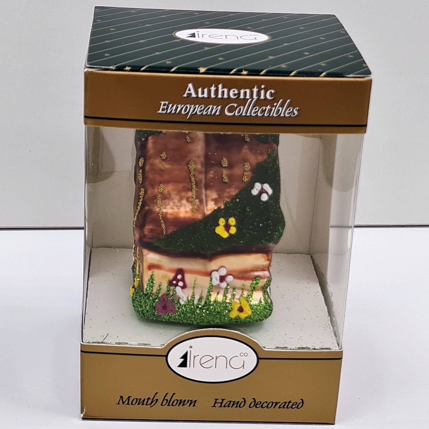 фото Стеклянная елочная игрушка Домик маленький