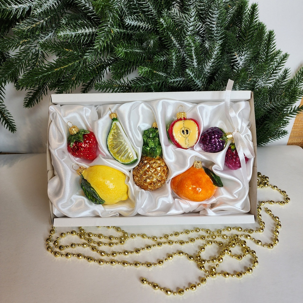 фото Набор ёлочных игрушек Фрукты-8