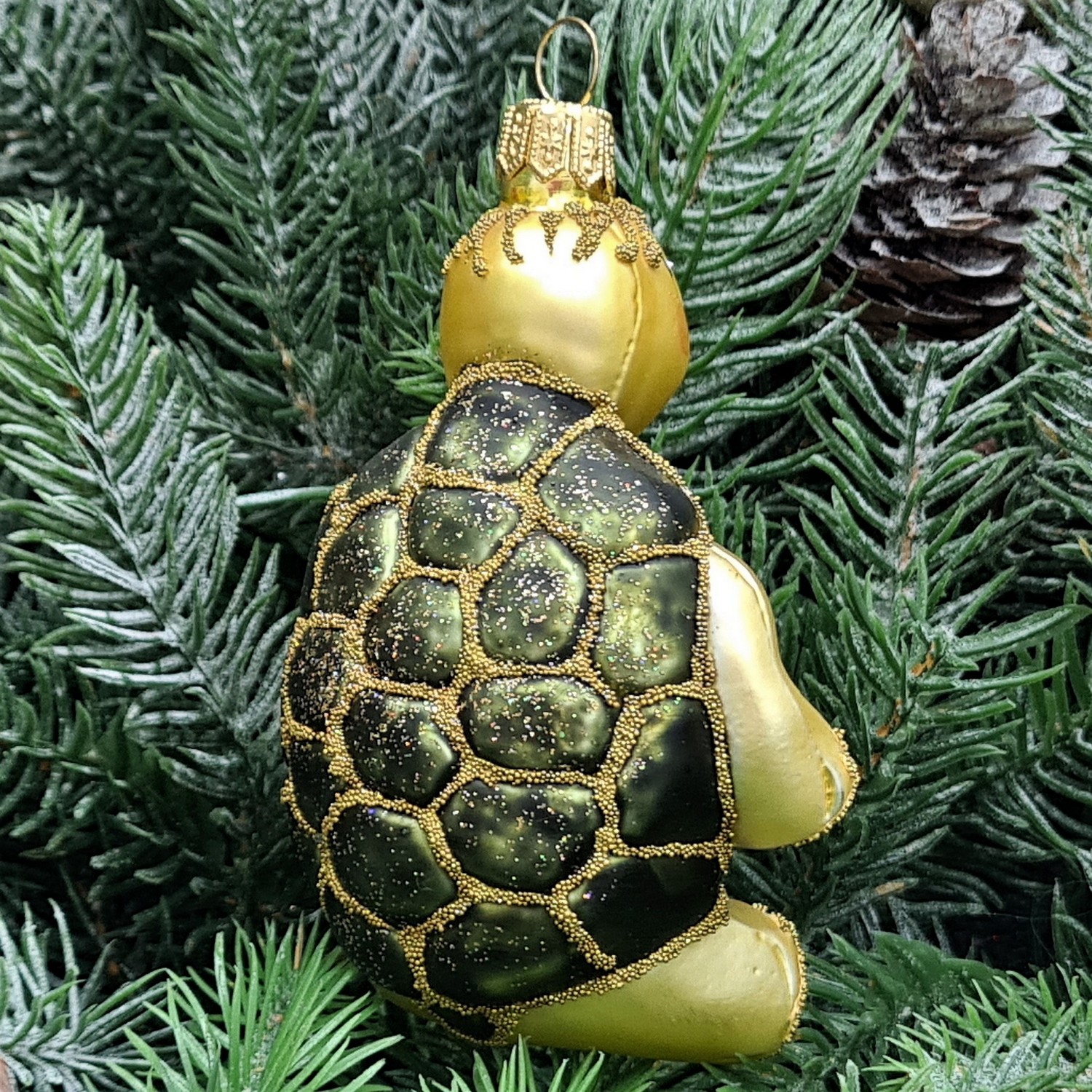 фото Стеклянная елочная игрушка Черепаха