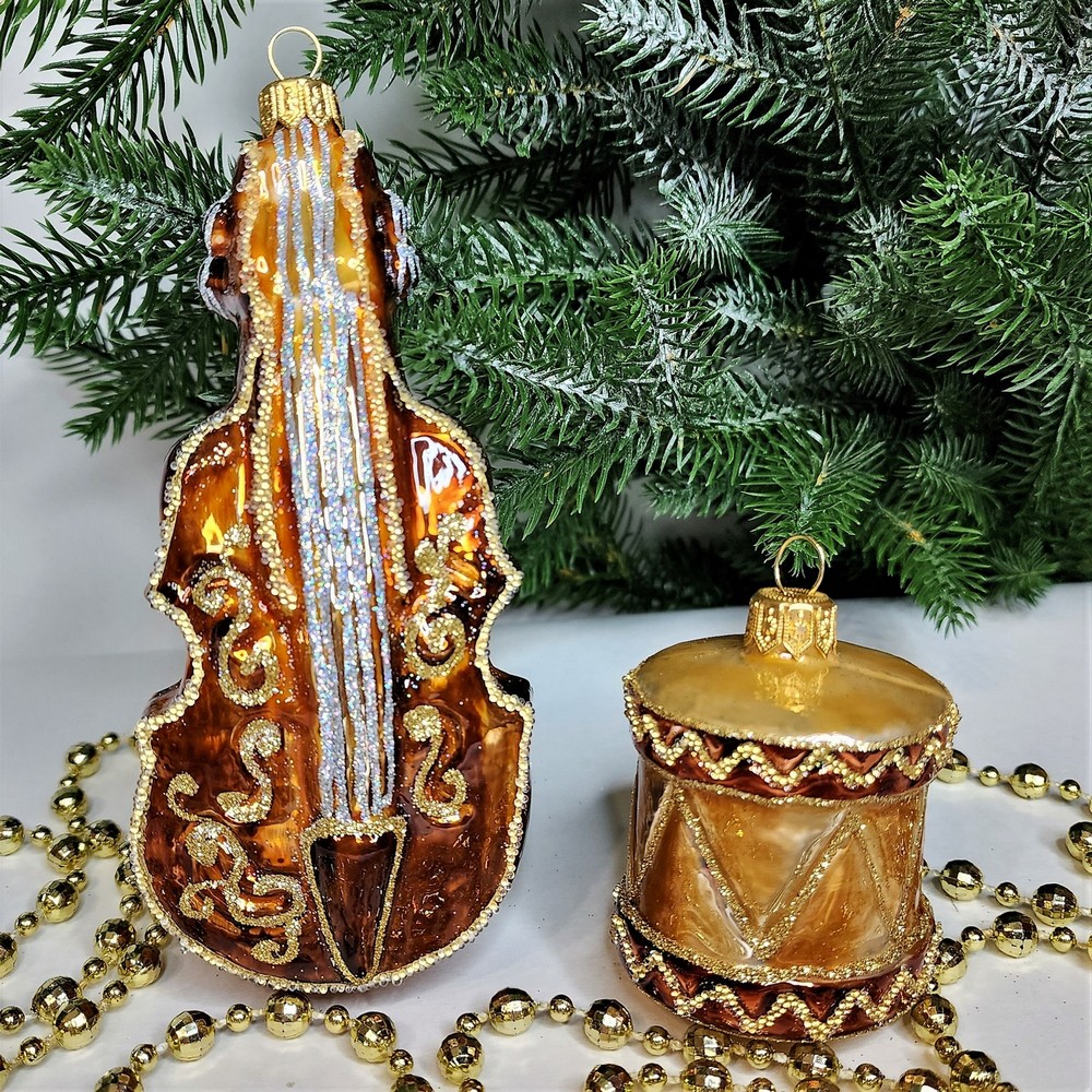 фото Набор ёлочных игрушек Барабан и контрабас