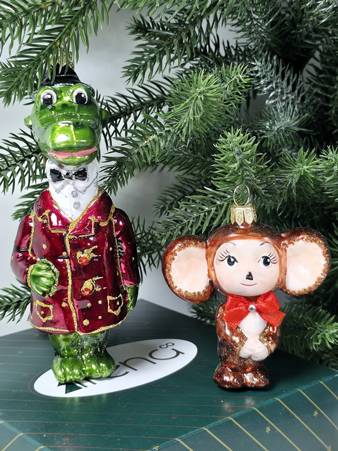 фото Набор ёлочных игрушек Чебурашка и крокодил Гена