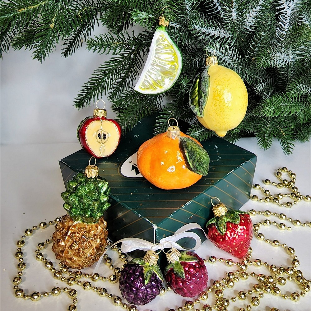 фото Набор ёлочных игрушек Фрукты-8