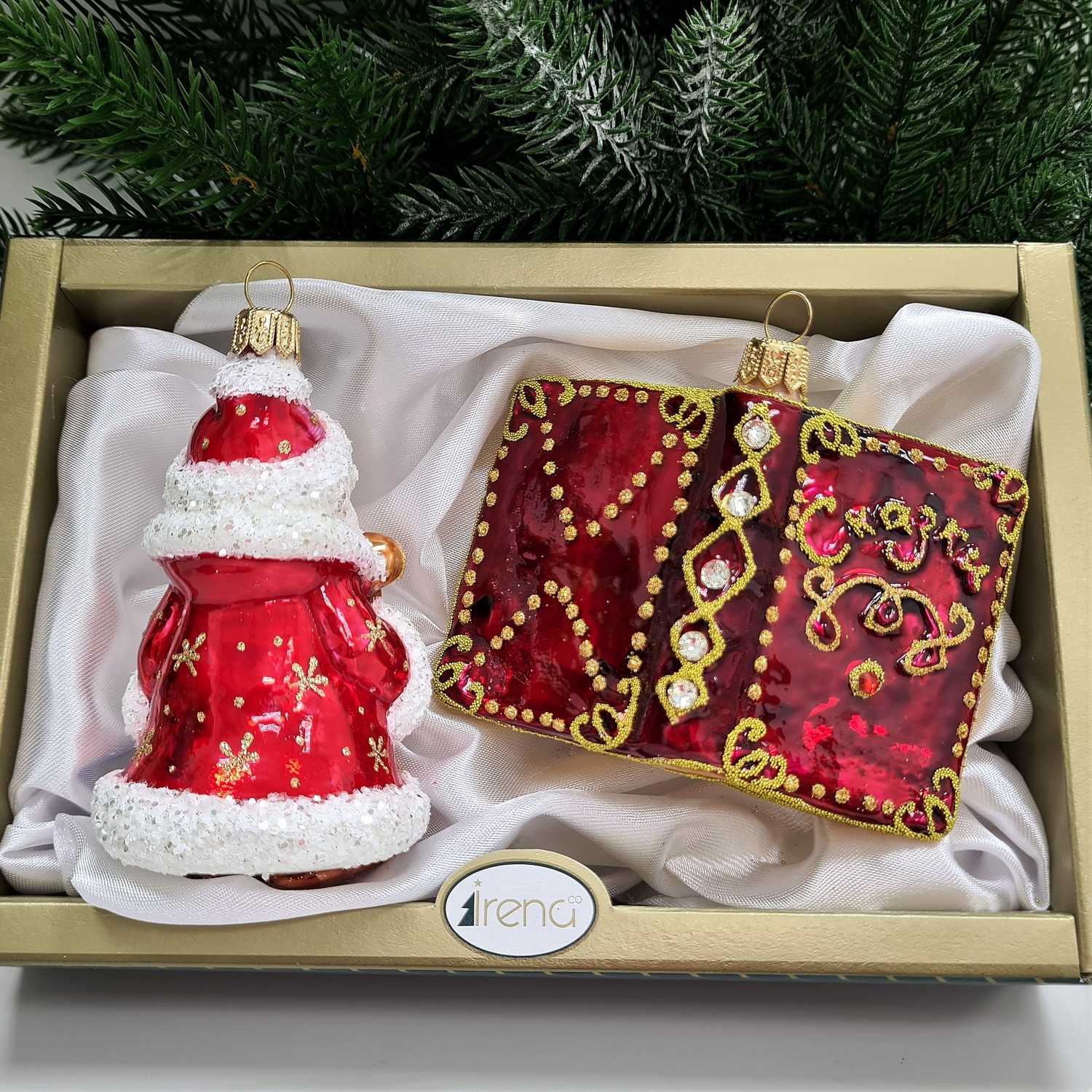 фото Набор ёлочных игрушек Дед Мороз и книга