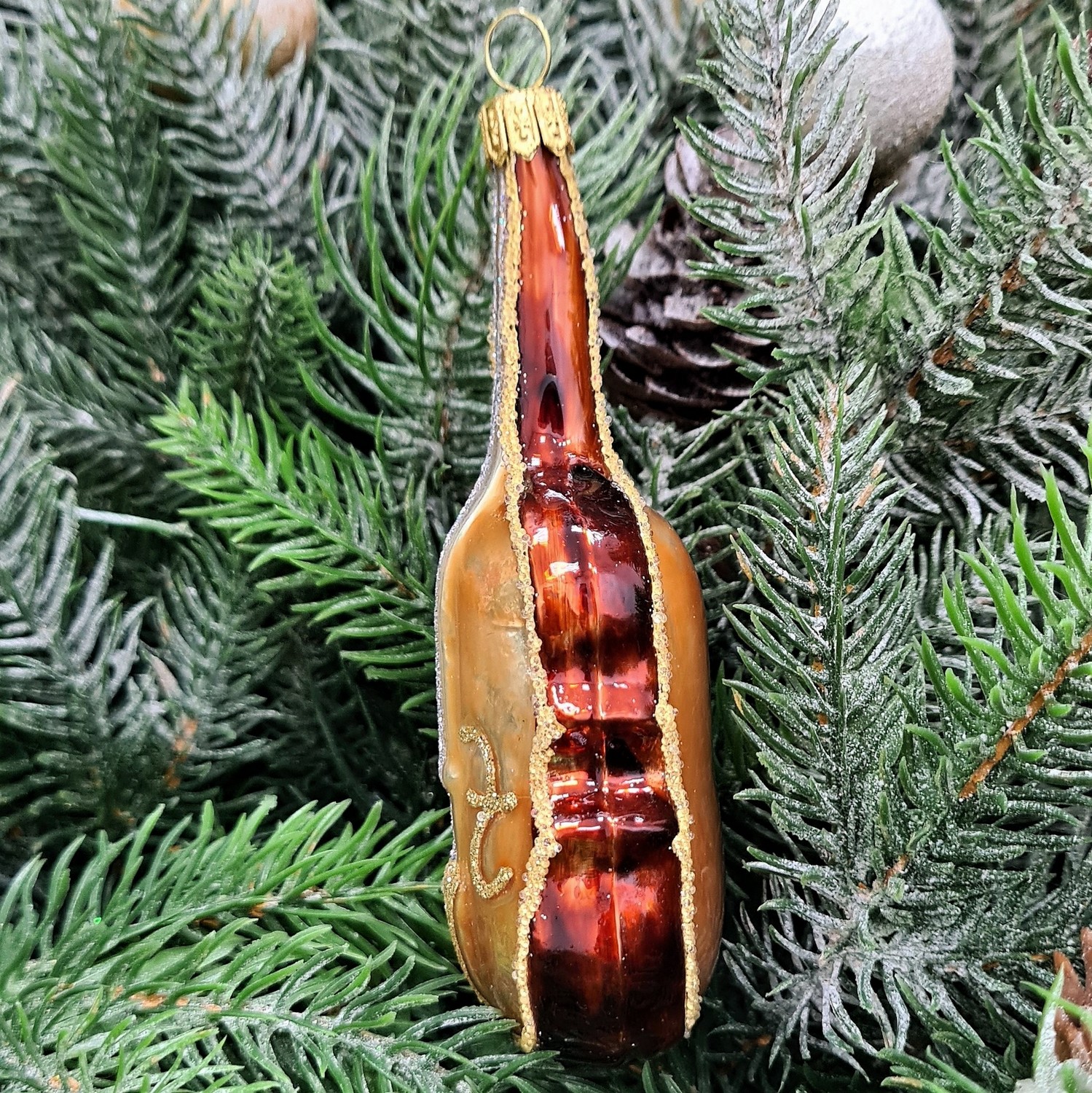 фото Стеклянная елочная игрушка Скрипка