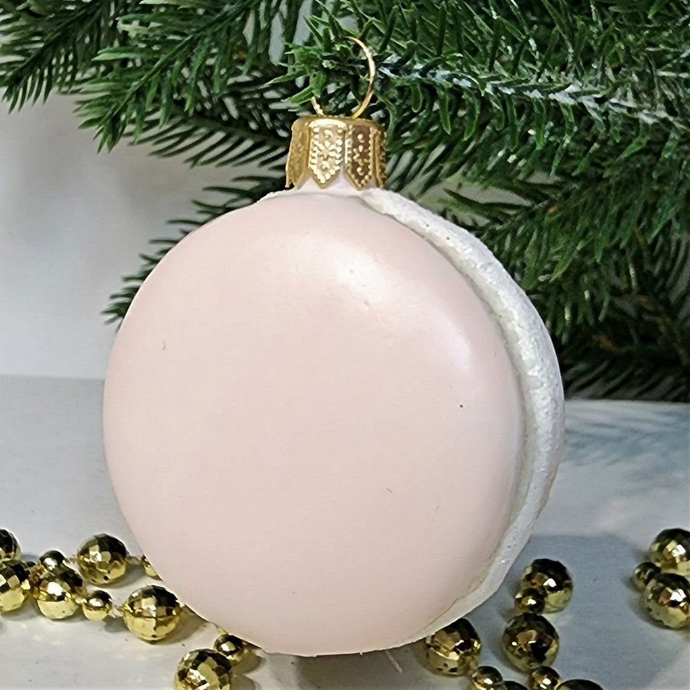 фото Стеклянная елочная игрушка Макарун