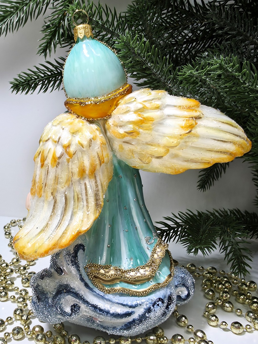 фото Стеклянная елочная игрушка Царевна Лебедь