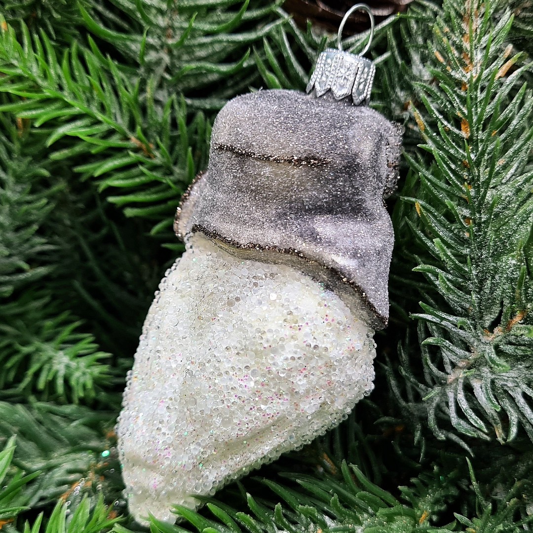 фото Стеклянная елочная игрушка Сова в ушанке-4