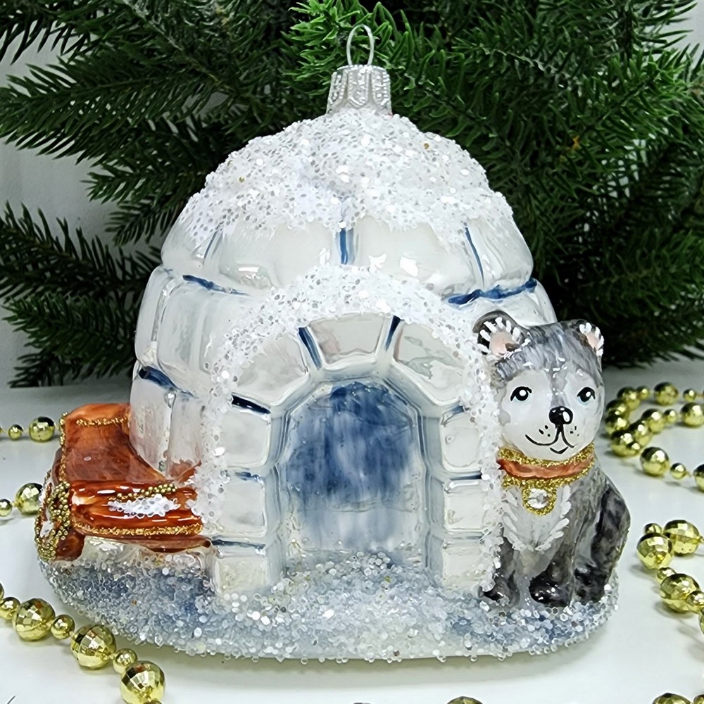 фото Стеклянная елочная игрушка Иглу