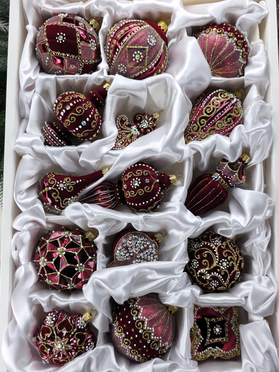 фото Набор ёлочных игрушек Бордо