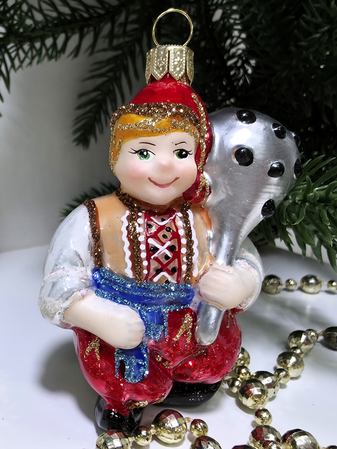 фото Стеклянная елочная игрушка Богатырь