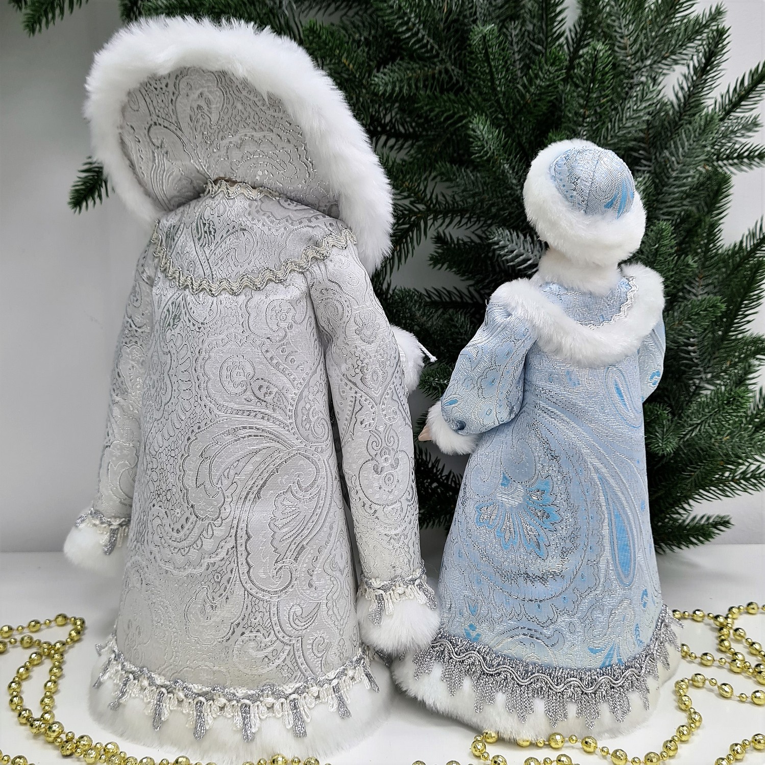 фото Набор Дед Мороз 34 см и Снегурочка 29 см №11