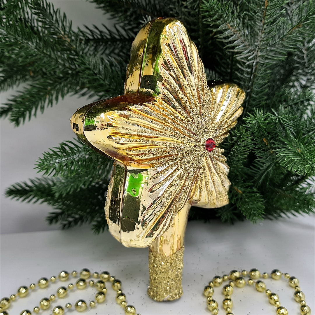 фото Верхушка на ёлку Звезда золотая