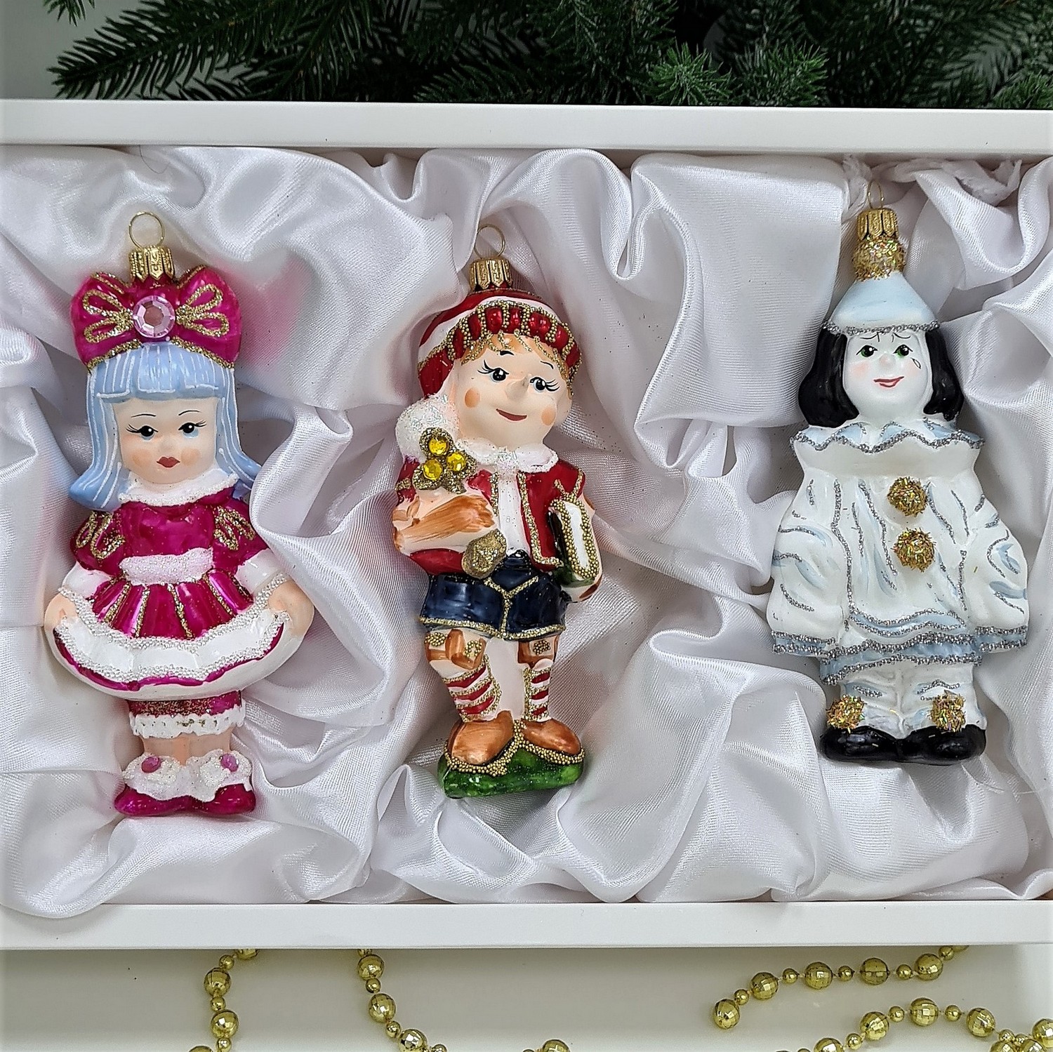 фото Набор ёлочных игрушек Буратино, Мальвина и Пьеро