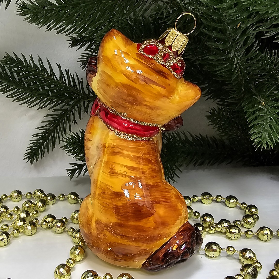 фото Стеклянная елочная игрушка Киса Мэри