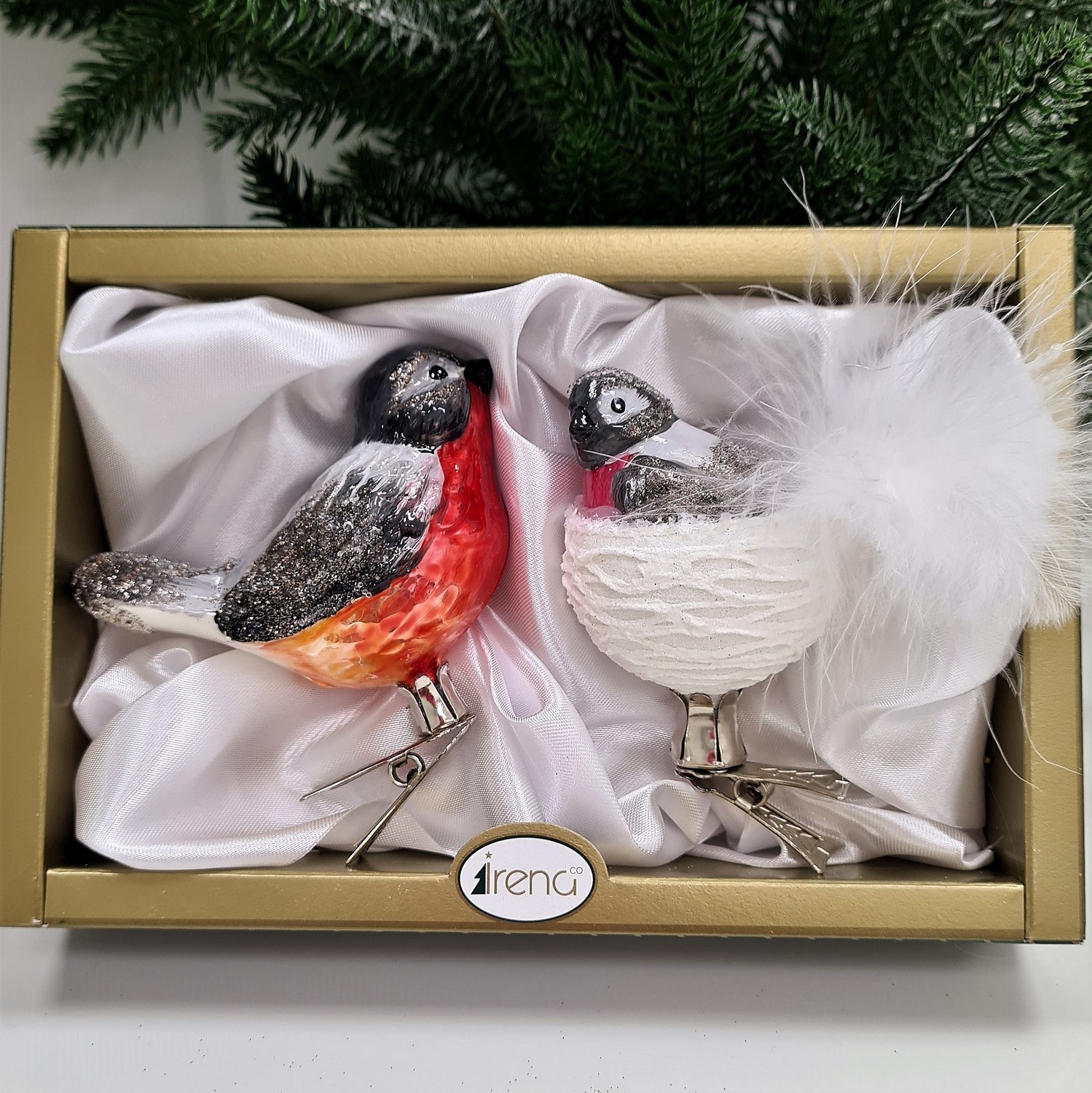 фото Набор ёлочных игрушек Две птички Снегири