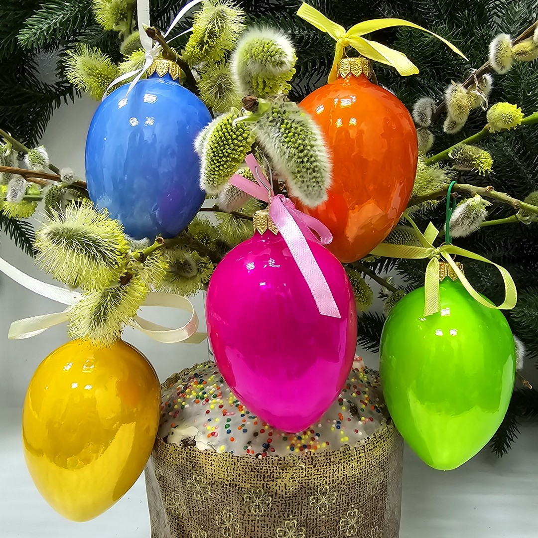 фото Набор стеклянных ёлочных игрушек Irena-Co Пасхальные яйца