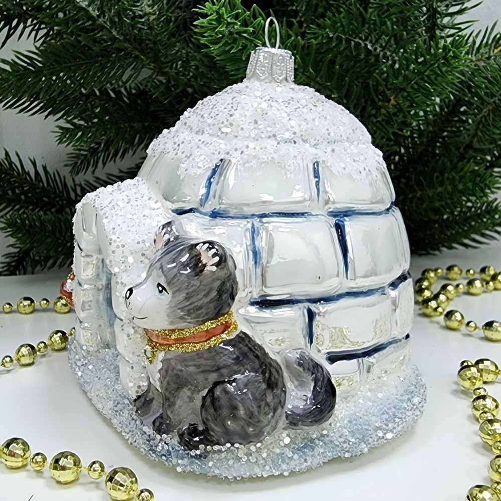 фото Стеклянная елочная игрушка Иглу