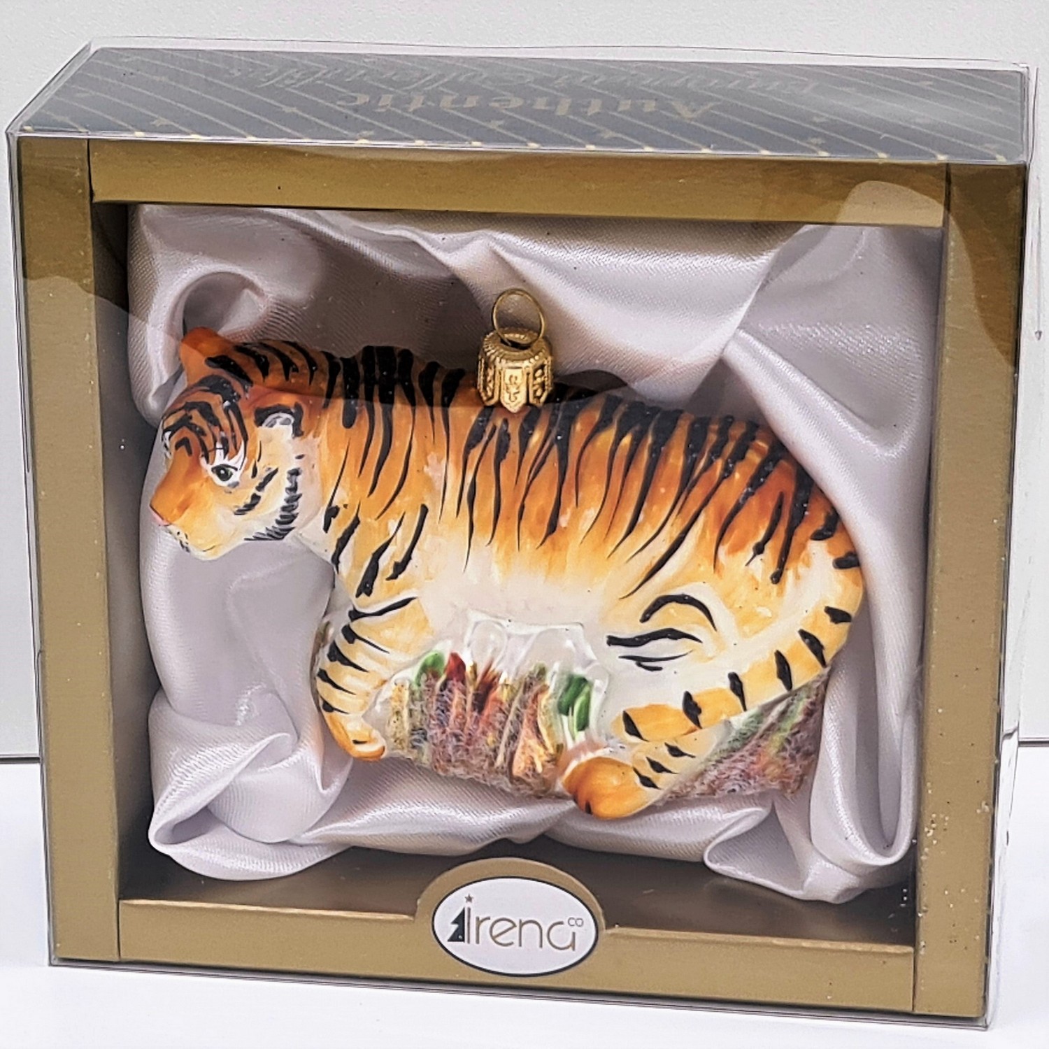 фото Стеклянная елочная игрушка Амурский тигр